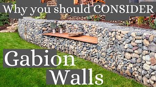 Gabion Retaining Walls INEXPENSIVE amp SUPER COOL [upl. by Hinson]