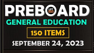 150 ITEMS GEN ED PREBOARD  SEPTEMBER 29 2024 LET REVIEWER [upl. by Moishe187]