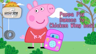 Peppa Pig dances to the Chicken Wing beat  Chicken Wing🍗  simicrane doodle sketch [upl. by Ahseram]