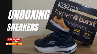 Unboxing Sepatu SKECHERS MAX CUSHIONING HYPER BURST skechers goodyears [upl. by Serrano368]