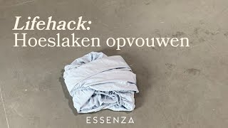 Een hoeslaken perfect opvouwen doe je zo [upl. by Ilram]