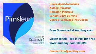 Pimsleur Spanish Castilian Level 1 Lessons 1115 MP3 Learn to Speak and Understand Castilian [upl. by Ahsoek]