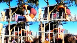 Girl Jumps the Fence and Slit his Pants [upl. by Enilarac]