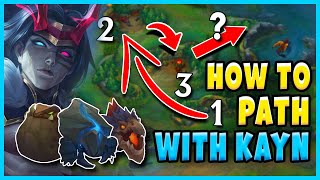 Season 14 Kayn Pathing Guide To 1v9 [upl. by Nolur895]