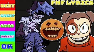 Ranking Fnf Mods With Lyrics From Best to Worst [upl. by Nimzzaj]