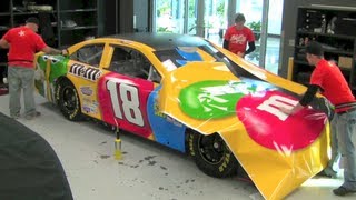 Incredible 2013 Kyle Busch MampMS NASCAR Wrap Time Lapse  How NASCAR cars are painted [upl. by Niac]