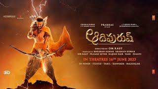 Jai Shri Ram Telugu Lyrical Motion Poster Adipurush  Prabhas  AjayAtul  Ramajogayya  Om Raut [upl. by Avlasor]