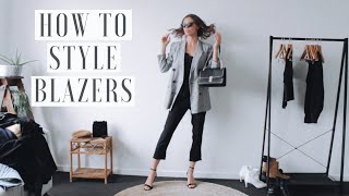 Blazer Outfit Ideas  How To Style Blazers 👟 1 BLAZER 9 OUTFITS [upl. by Thornie716]