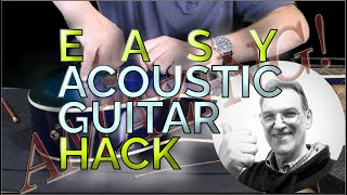 How to Make a Cheap Acoustic Guitar Sing Easy Bridge Slot Trick  cut slots amp hear the difference [upl. by Aluor]