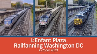 Trains at LEnfant Plaza  Railfanning Washington DC [upl. by Sanjiv623]