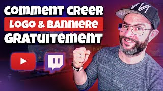 Comment créer LOGO et BANNIÈRE YouTube ou Twitch GRATUITEMENT [upl. by Suiratnauq]