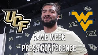 UCF Football OL Marcellus Marshall Press Conference  West Virginia Week ⚔️🏈 [upl. by Gilges]