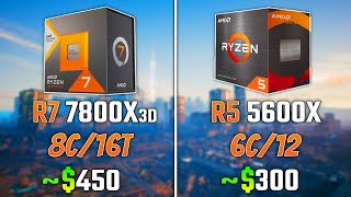 RYZEN 7 7800X3D vs RYZEN 5 5600X  Test in 6 Games [upl. by Narba]