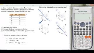 Finding Correlation Coefficient with a Casio fx115ES Plus [upl. by Rehnberg]