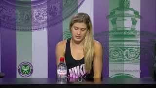 Eugenie Bouchard QuarterFinal Press Conference [upl. by Annaigroeg]