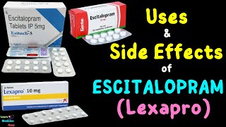 Escitalopram Lexapro – Side Effects Uses Mechanism of Action Dosage Interactions Warnings [upl. by Chivers]