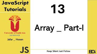 JavaScript Array Part01 [upl. by Eahsram346]