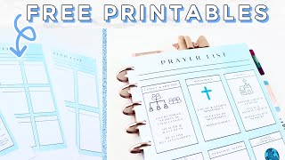 Free Printables Faith Planner Prayer Lists  Happy Planner [upl. by Handler242]