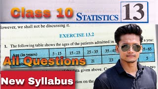 Ex 132 Class 10  Statistics Class 10 NCERT Ex 132 New Syllabus CBSE Rajmith study [upl. by Nalced]