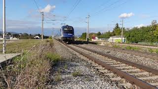 ÖBB Railjet  Bahnhof Sollenau Durchfahrt Richtung Graz [upl. by Nayrb812]