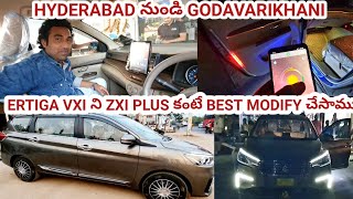 ERTIGA VXI MODIFIED FROM HYDERABADTESLA ANDROID PLAYERLUGAGGE CARRIER [upl. by Emmet]