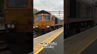 66726 passing Kettering trains youtubeshorts trainspotting [upl. by Cyd191]