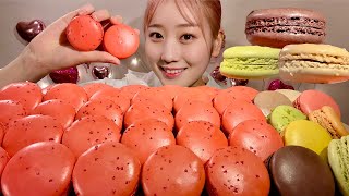 ASMR Macarons【Mukbang Eating Sounds】【English subtitles】 [upl. by Gussi]