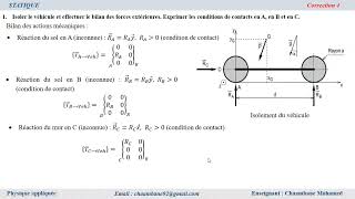 Statique  Exercice 4 Etude statique dun véhicule [upl. by Anilrats]