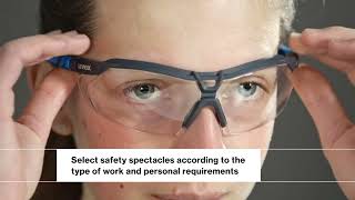 How do I fit uvex safety spectacles correctly [upl. by Lorin287]