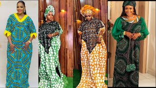 MODÈLE AFRICAIN 2024 MODÈLE DE ROBE EN BOUBOU EN PAGNE AFRICAINE POUR DAMES  BUBU GOWN STYLES 2024 [upl. by Ibloc11]