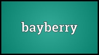 Bayberry Meaning [upl. by Nahtnaoj634]