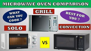 Solo vs Grill vs Convection Microwave Oven  Which is Better  Comparison [upl. by Cleve7]