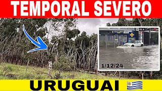 🚨TEMPORAL no URUGUAI com alagamentos domingo 11224 novas imagensVEJA 😱 [upl. by Teemus]