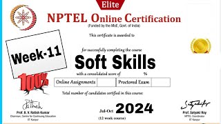 Soft Skills Week  11 Assignment Answers  NPTEL 2024 [upl. by Asirem412]