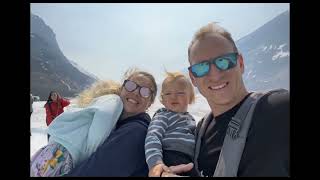 Athabasca Glacier  Icefields Parkway  with 2 kids [upl. by Adliwa602]