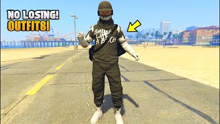 GTA 5 EASY RIPPED SHIRT GLITCH WITH BLACK JOGGERS  NO TRANSFER NEEDED  MODDED OUTFIT TUTORIAL [upl. by Ycnalc]