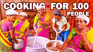 🔥🍱100பேருக்கு தடபுடல் விருந்து சமைக்கபோறோம்🔥Cooking For 100 People❤️🔥Non Veg Fire Cooking [upl. by Rotceh]