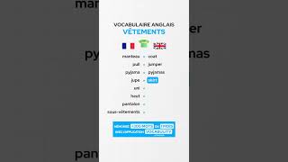 Le vocabulaire anglais des vêtements 🇬🇧 [upl. by Tewfik]