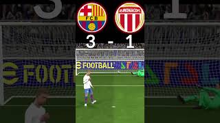 Barcelona vs Monaco Champions League efootball efootball2024 pes pes2021sakilgamer07 shorts [upl. by Clare]