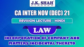 Incorporation of Company and Matters Incidental Thereto  Hindi  English [upl. by Anoyek]