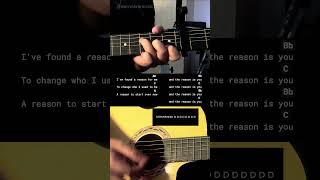 The Reason  Hoobastank  Guitar Chords Tutorial For Beginnersguitarlessons [upl. by Quita646]