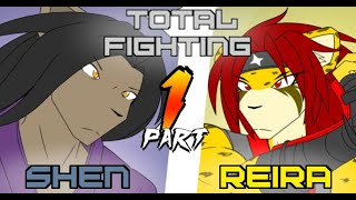 Shen Koso VS Reira Part 1 Anthro Total Fighting [upl. by Achorn]