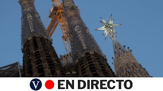 DIRECTO La Sagrada Familia enciende la gran estrella de cristal que coronará el templo [upl. by Ladiv]