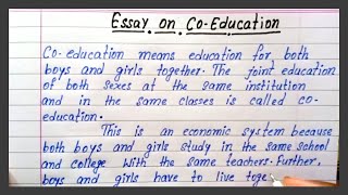 write essay on coeducation  best essay on coeducation  essay writing coeducation essay English [upl. by Christis439]