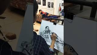 How to draw any Portrait Free Hand 😱Live Potrait youtubeshort shorts [upl. by Olvan]