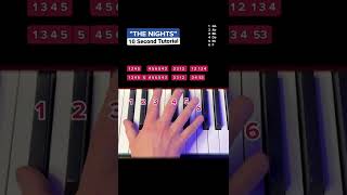 How to play „THE NIGHTS“ by Avicii  Easy Piano Tutorial pianotutorial learnpiano pianolessons [upl. by Willard]