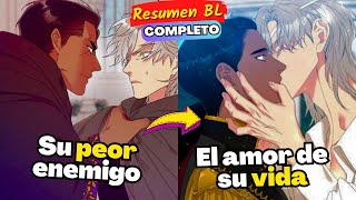 SU MAYOR ENEMIGO SE CONVIERTE EN EL PADRE DE SU HIJO  Manhwa BL resumen [upl. by Awjan]