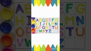 learning abcd art onetwothreefour onetwothree alphabet drawing alphabetlearning colors [upl. by Pentheam]