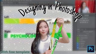 How to design a lanyard in Photoshop printed finished product shown [upl. by Arihppas]