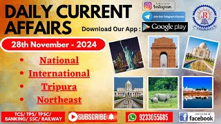 Daily Current Affairs  28th November 2024 for TPSC  TCS  TPS  Banking  SSC  Railway Aspirants [upl. by Ailaza]